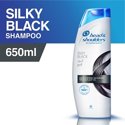 H&s Silky Black Shampoo 650ml